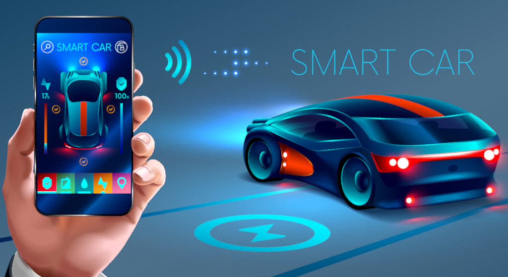 Blue sports car - TELEMATIC